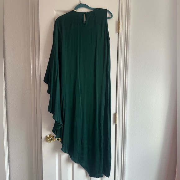 STARKX Forest Green Uneven Caftan Dress Size S- perfect condition NEW WITH TAGS - Picture 2 of 6
